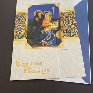St‎ Labre Indian School Holy Family Filigree Christmas Blessings Greetings Card